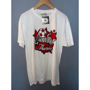 BreakingT Portland Thorns FC NWSL Soccer Graphic T-Shirt White Mens Large NEW